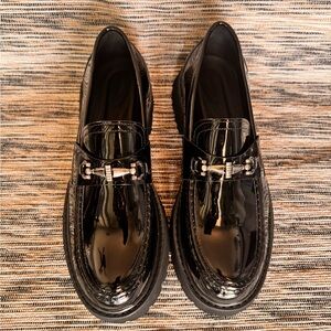 Elegant Black Patent Leather Loafers